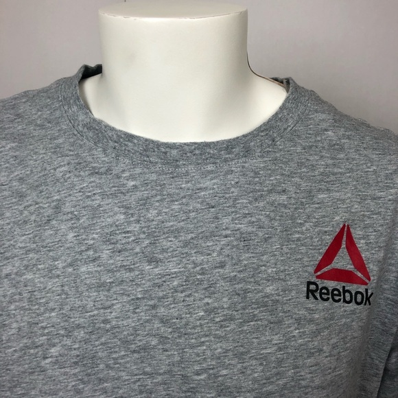 Reebok Mens Size XL Grey Tshirt Red Corner Logo - Picture 3 of 8